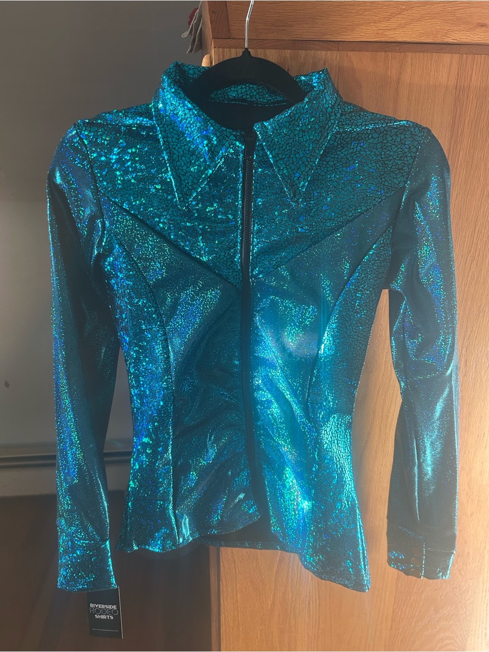 Riverside Western show Teal Blouse